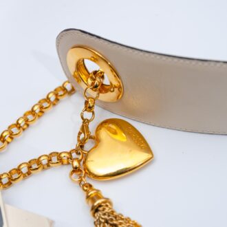 Cinturon Moschino blanco 90s - Imagen 4