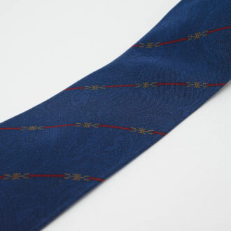 Corbata Celine marino estampada - Imagen 4