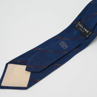 Corbata Celine marino estampada - Imagen 2