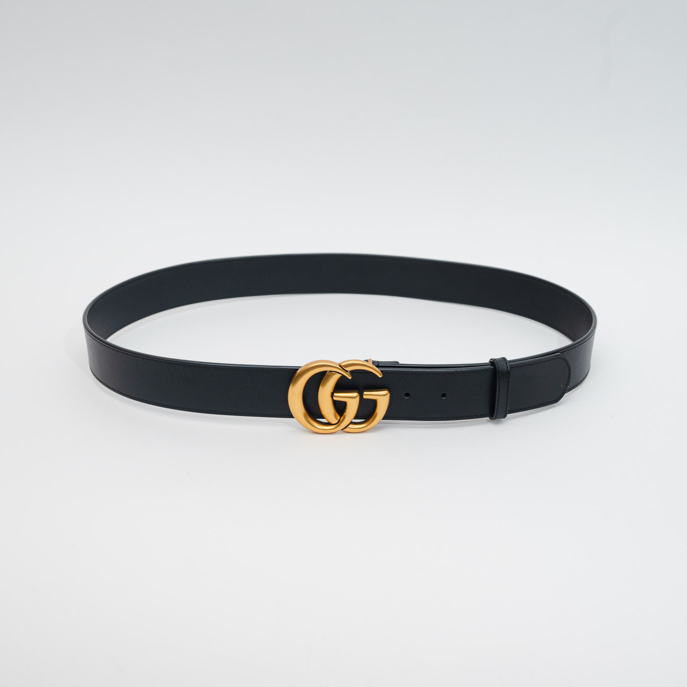 Cinturon negro Doble G - El Vestidor Vintage - Moda marcas segunda mano y