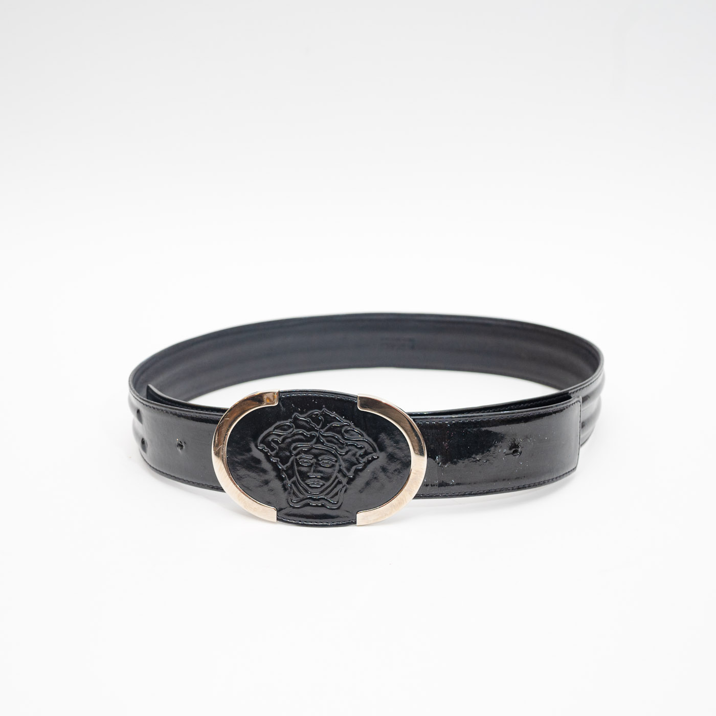 Cinturón negro Versace - Vestidor Vintage - Moda primeras marcas segunda mano y vintage