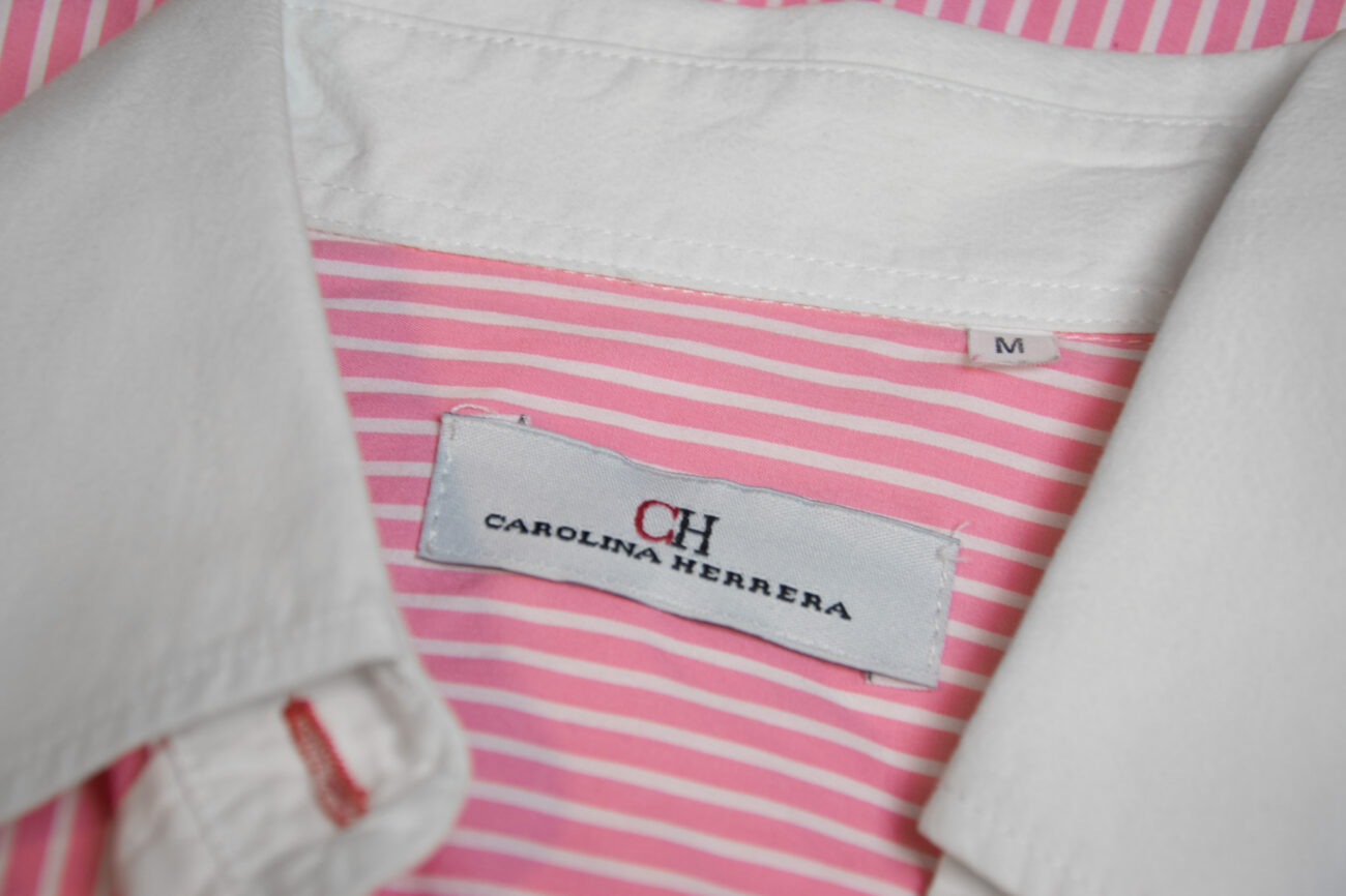 Camisa Carolina Herrera Rosa lineas - Imagen 3
