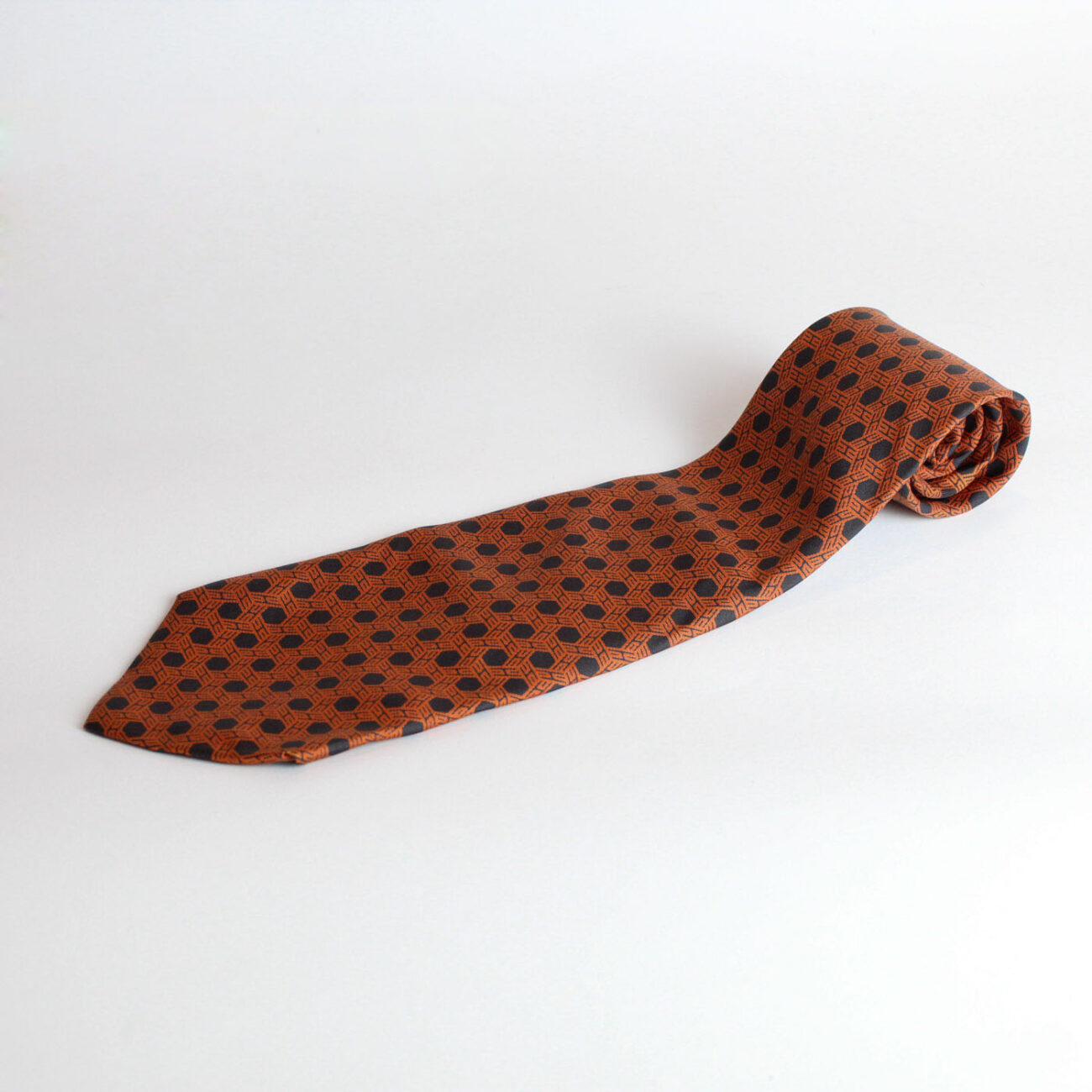Corbata Hermès estampado geométrico