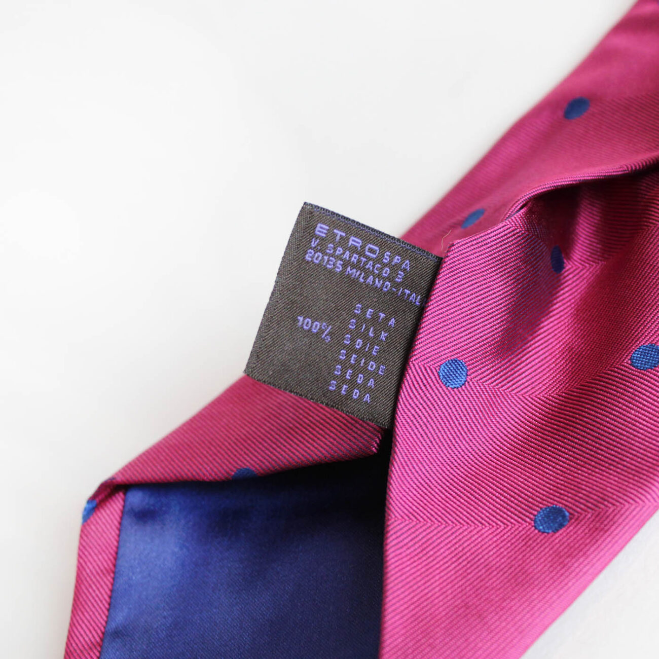 Corbata Etro lunares azules - Imagen 4